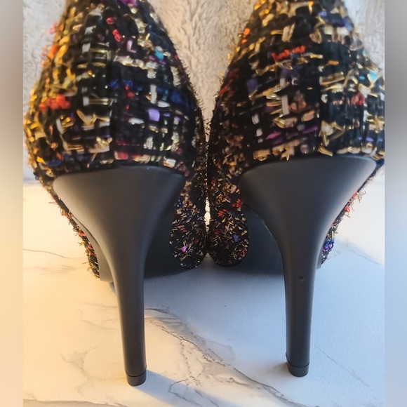 NWOT, CHARLES DAVID, MULTI-COLOR, POINT-TOE PUMPS, SZ 7.5 - Picture 9 of 15